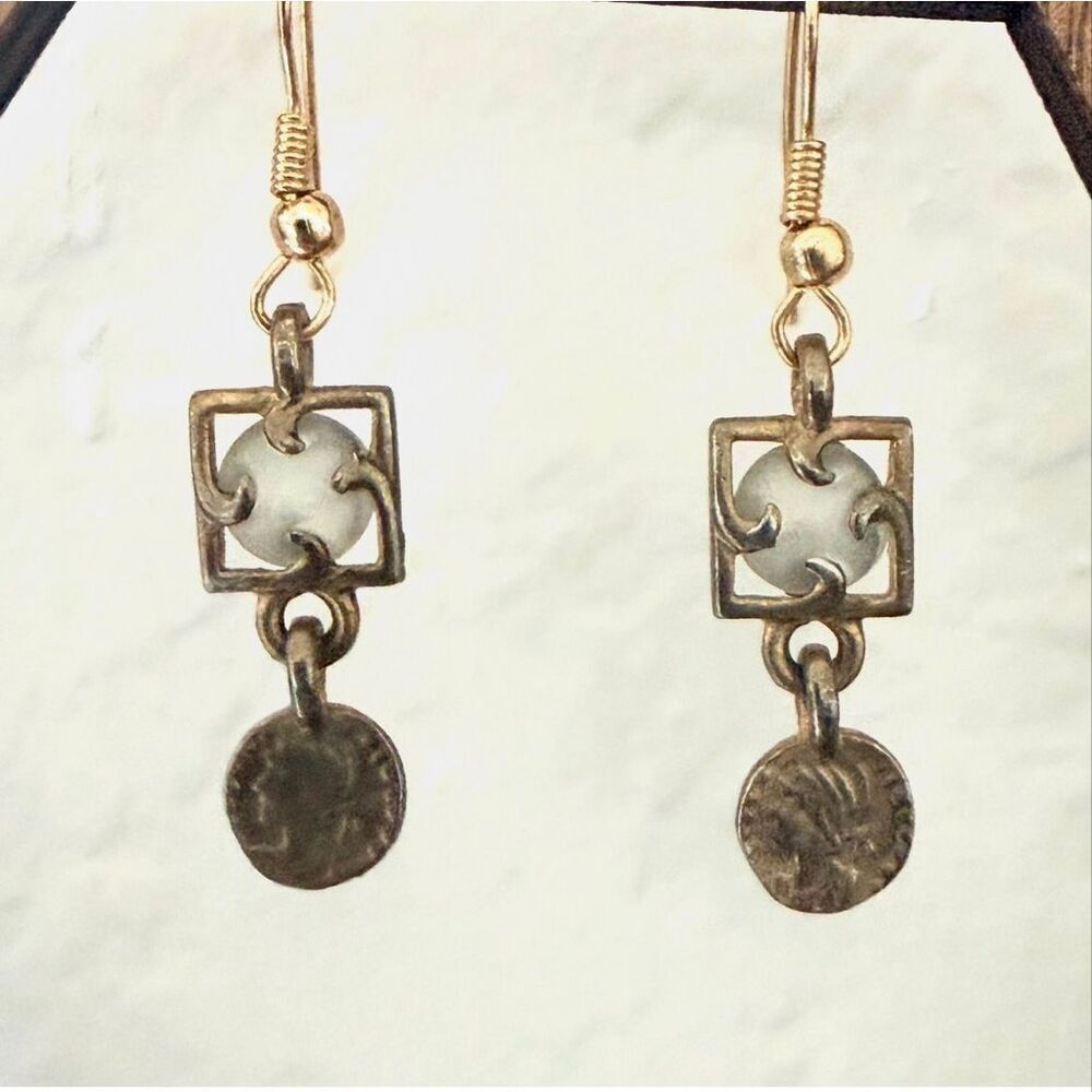 Vintage Boho Coin Drop Earrings